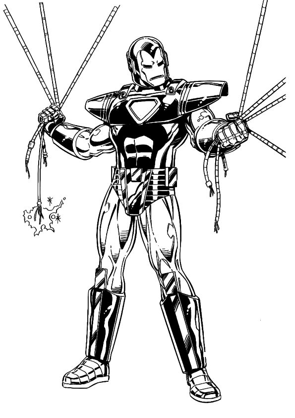 Plansa de colorat cu Iron Man 23 16
